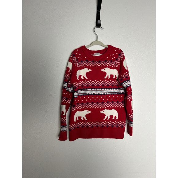 HANNA ANDERSSON HOLIDAY FAIR ISLE SWEATER POLAR BEAR 120 6-7 - Picture 1 of 4